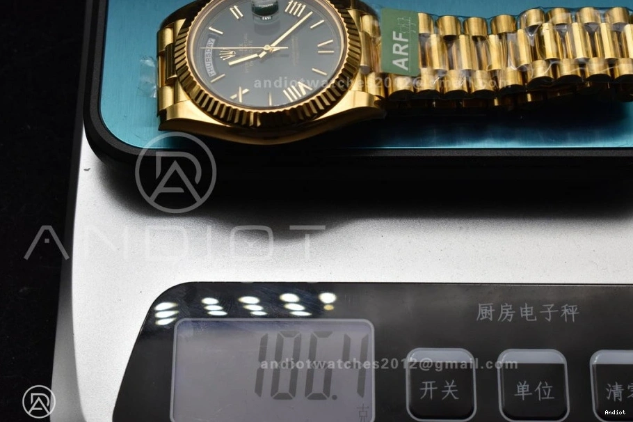 228238 Day VR3255 Green 1:1 President Weight) Roman (Gain 40 on Date Dial Best Bracelet Edition YG ARF 0327